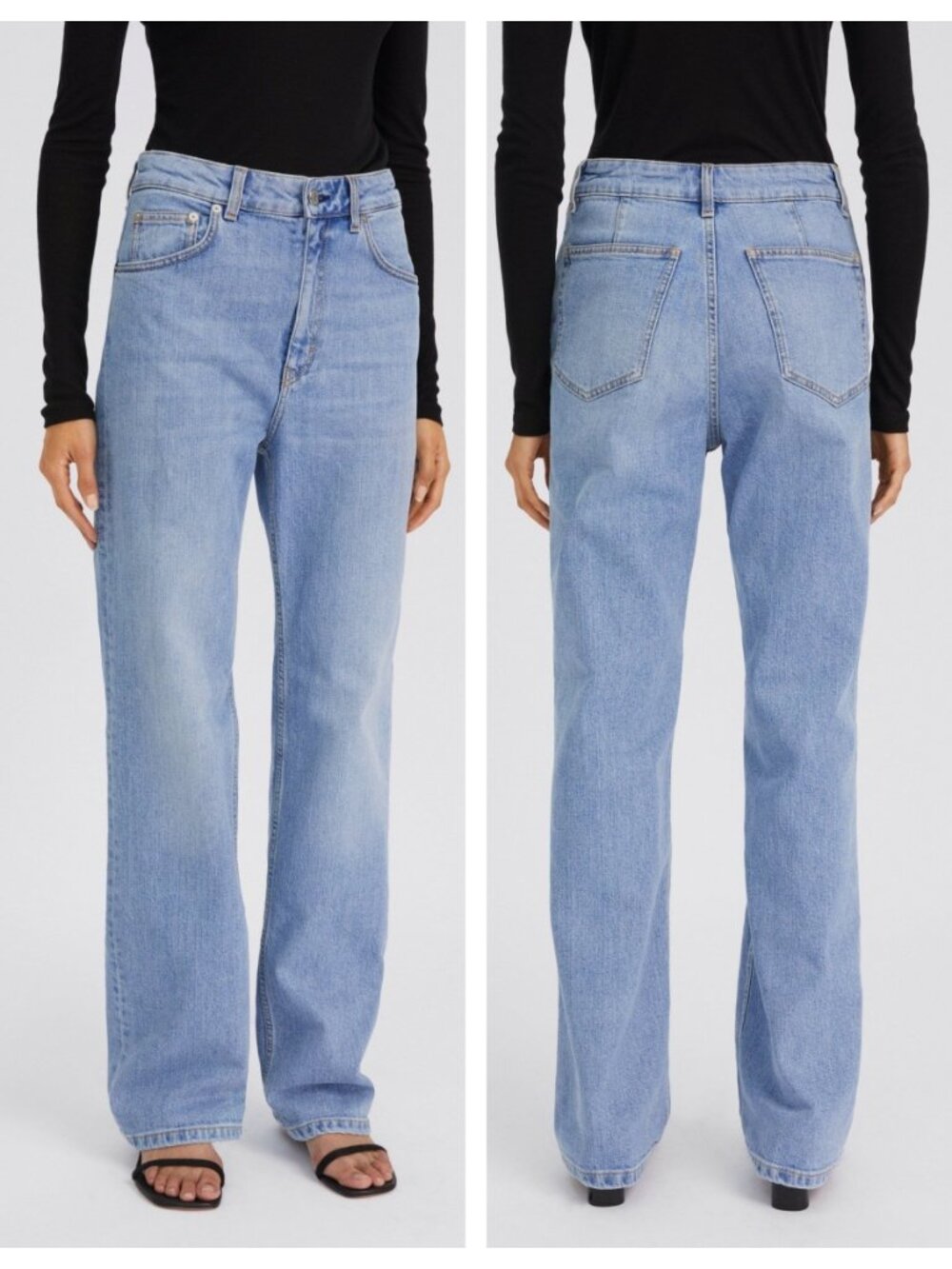 Filippa K Eliza Jeans High Waist Straight Leg in Cloud Blue